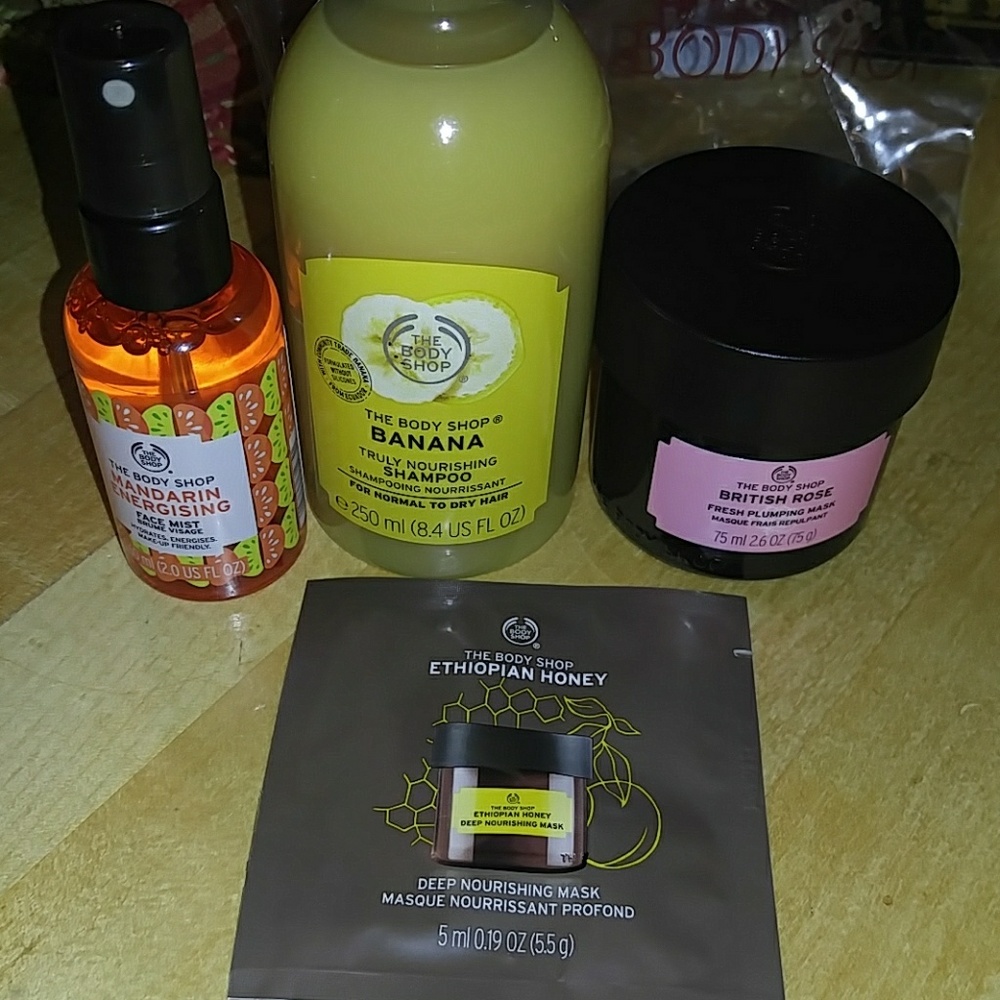 The body shop bundle mask shampoo mist